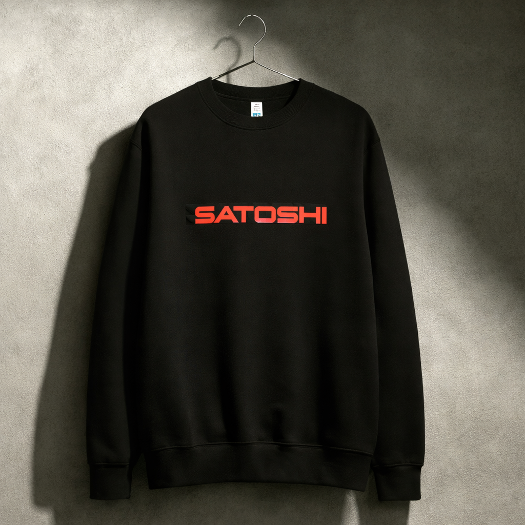 SATOSHI — Monolith Crewneck (Black / White)